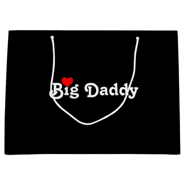 Grand Sac Cadeau Big Daddy avec Red Heart (Devant)