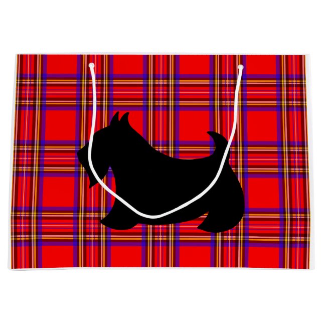 Grand Sac Cadeau Big Scottish Terrier Cadeau de Noël (Devant)