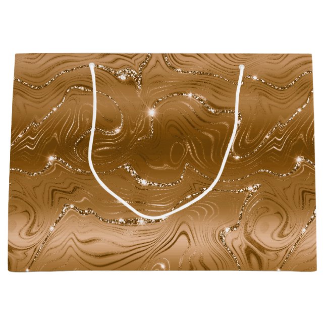Grand Sac Cadeau Bijoux Glittery or Glitz (Devant)