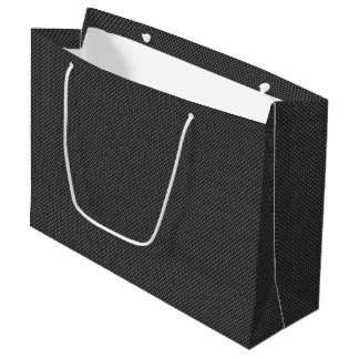 Grand Sac Cadeau Black and Grey Carbon Fiber Material