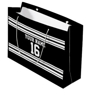 Grand Sac Cadeau Black White Team