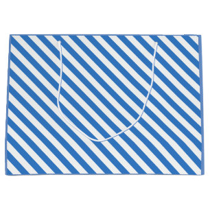 Grand Sac Cadeau Bleu moderne Grandes Blancs Modèle tendance