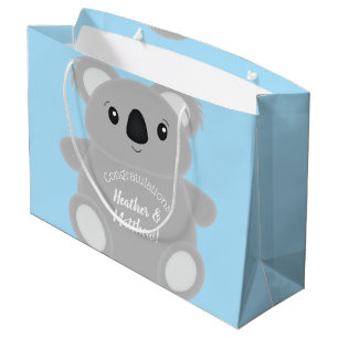 Grand Sac Cadeau Blue Koala Bear Baby shower