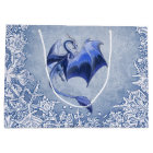 Blue Winter Dragon Imaginaire Nature Art