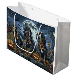 Grand Sac Cadeau Bluetick Coonhound Halloween Éffrayant