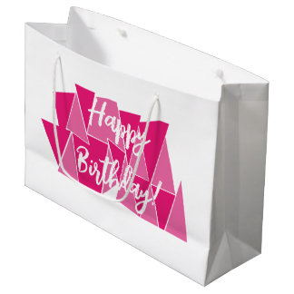 Grand Sac Cadeau Bolsa regalo cumpleaños rosa
