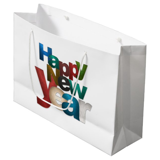 Grand Sac Cadeau Bonne année (Devant Angle)