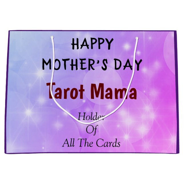 Grand Sac Cadeau Bonne fête des mères Tarot Mama design (Devant)