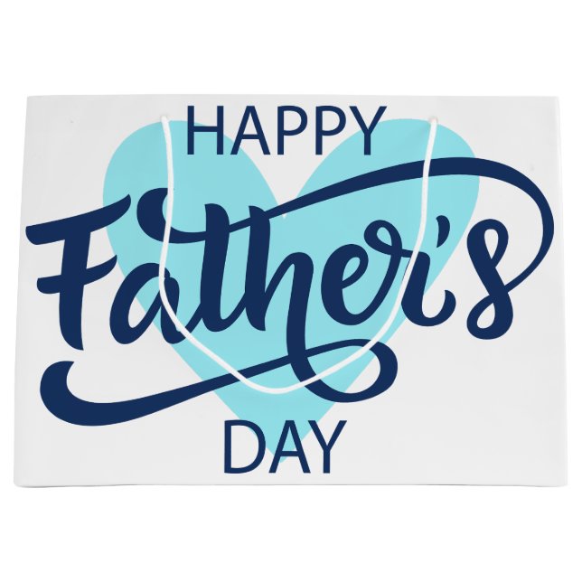 Grand Sac Cadeau Bonne Fête des pères (Devant)