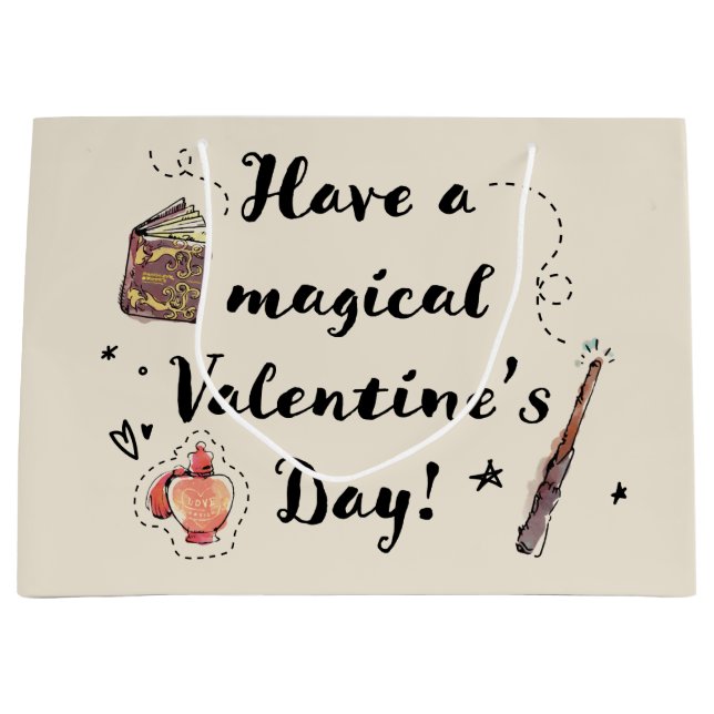 Grand Sac Cadeau Bonne Saint Valentin ! (Devant)