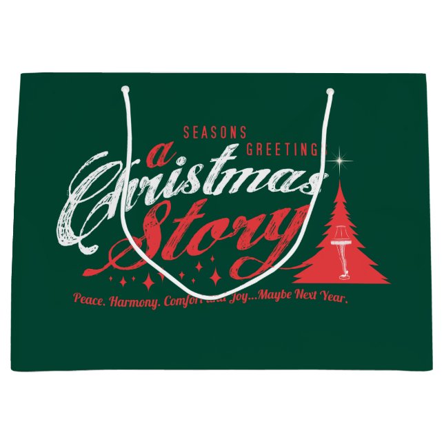 Grand Sac Cadeau Bonnes Fêtes - Une histoire de Noël (Devant)