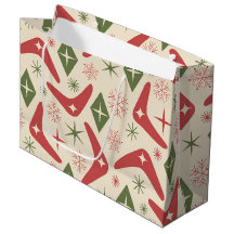 Boomerangs de Noël du milieu du siècle avec diaman