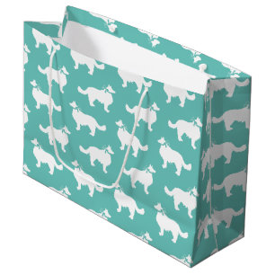 Grand Sac Cadeau Bordure Collie Chien Chien Chien Puppy