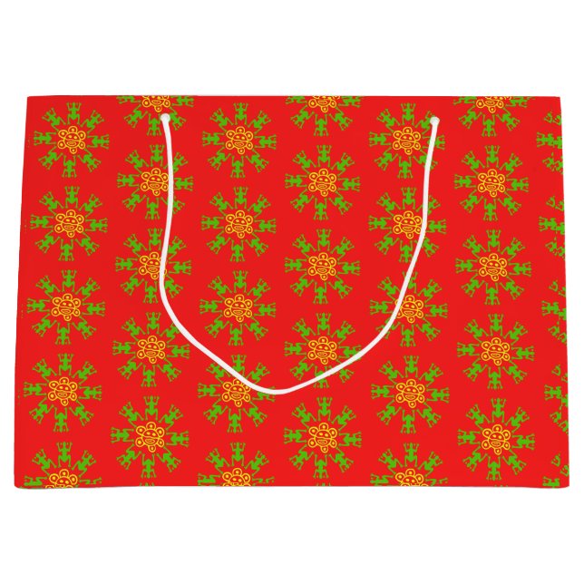 Grand Sac Cadeau Boricua Coqui Sun Christmas gift bag (Devant)