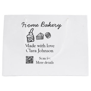 Grand Sac Cadeau Boulangerie maison ajoutez votre texte nom personn
