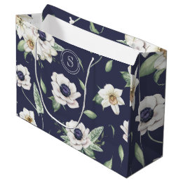 Grand Sac Cadeau Bouquet d'aquarelle de printemps chic