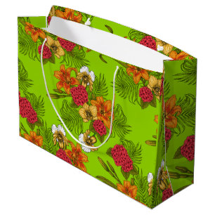 Grand Sac Cadeau Bouquet tropical