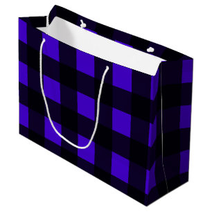 Grand Sac Cadeau Buffle Bleu Grande Plaid