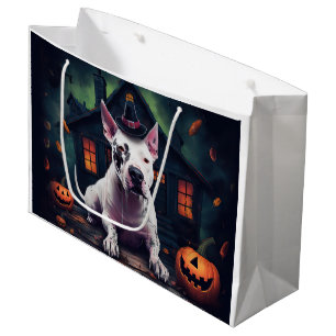 Grand Sac Cadeau Bull Terrier Citrouille Halloween effroi