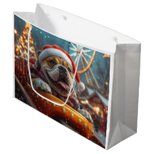 Grand Sac Cadeau Bullmastiff Dog Roller Dessous de verre Noël