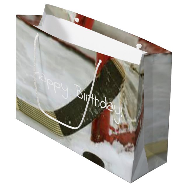 Grand Sac Cadeau but de hockey net (Devant Angle)