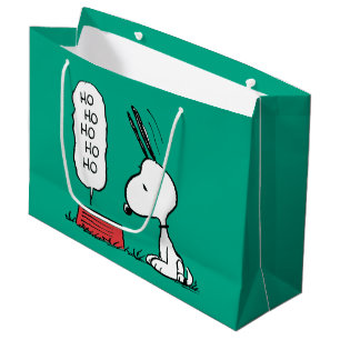Grand Sac Cadeau cacahuètes   Snoopy Ho Ho Ho Plat alimentaire