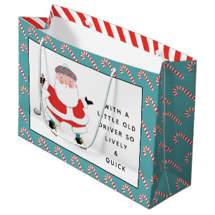 Grand Sac Cadeau Cadeau de Noël de golf