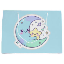 Cadeau de Ramadan bleu bébé Lune et Étoiles Dorman