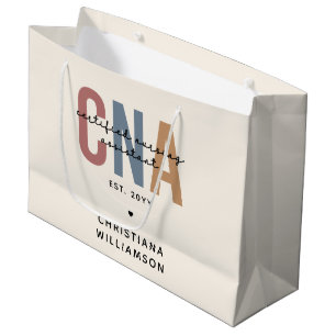Grand Sac Cadeau Cadeaux de l'adjoint infirmier certifié rétro de l