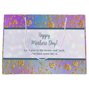 Grand Sac Cadeau Cadre floral élégant : pour chaque occasion