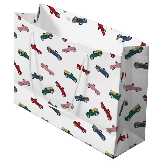 Grand Sac Cadeau Camions de ramassage Véhicules mignons Transport d (Devant Angle)