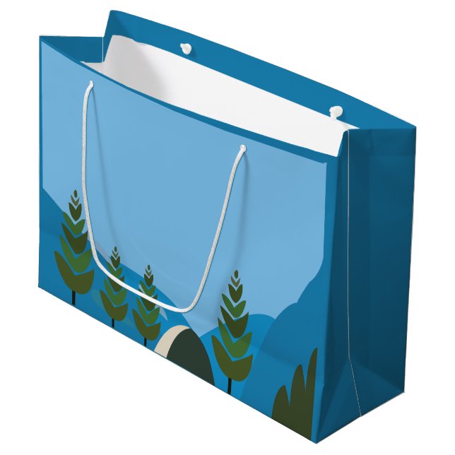 Grand Sac Cadeau Camping Me Fait Me Sentir Vivant Camping (Devant Angle)