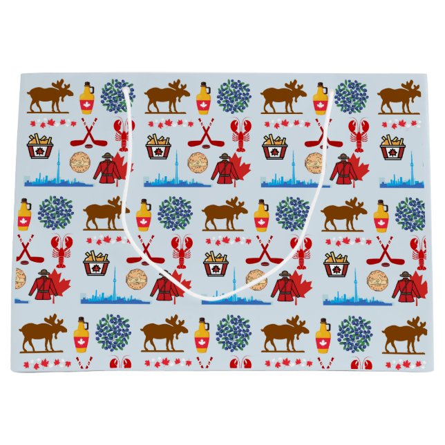 Grand Sac Cadeau Canada Fun (Devant)