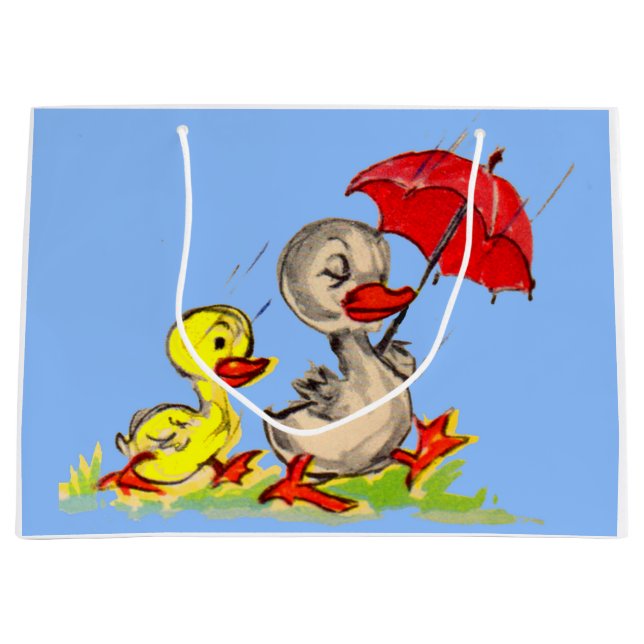 Grand Sac Cadeau canard et canard (Devant)