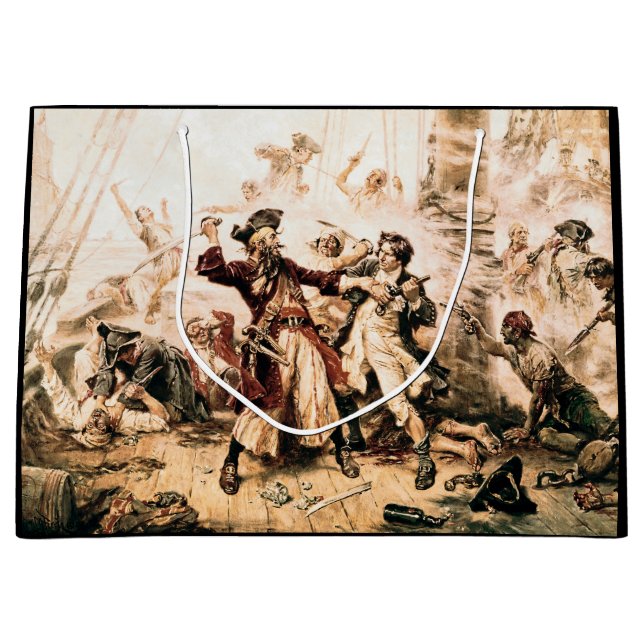 Grand Sac Cadeau Capturez, pirate Barbe Noire, La Revanche de la Re (Devant)