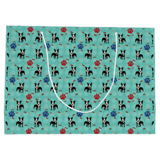Grand Sac Cadeau Caricature Boston Terrier