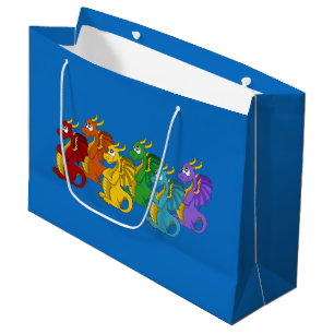 Grand Sac Cadeau Caricature dragons