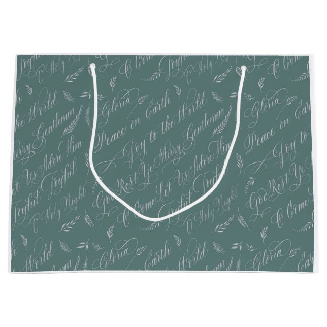 Grand Sac Cadeau Carols bleus congelés (Devant)