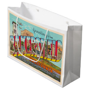 Grand Sac Cadeau Carte postale à grande lettre de Bakersfield Cali