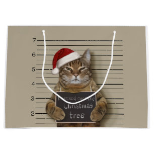 Grand Sac Cadeau Cat Christmas