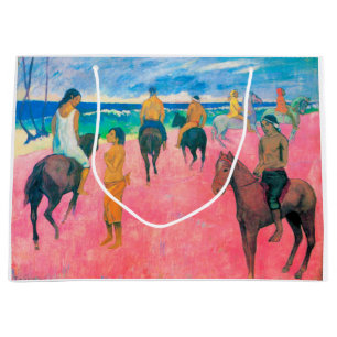 Grand Sac Cadeau Cavaliers sur la Plage, Gauguin