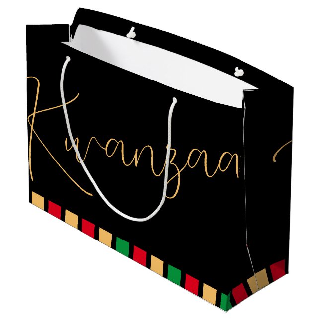 Grand Sac Cadeau Célébrer Kwanzaa (Dos Angle)