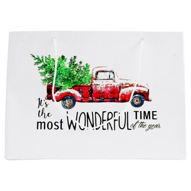 Grand Sac Cadeau C'est le moment le plus merveilleux de l'année (Devant)