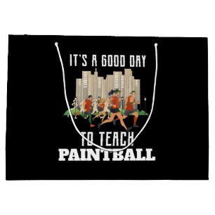Grand Sac Cadeau C'est une bonne journée pour apprendre le Paintbal