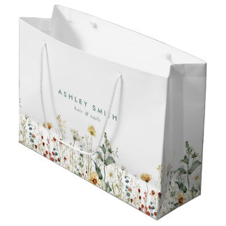Grand Sac Cadeau Champ de Fleurs Sauvages d'Été Entreprise