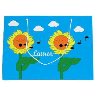 Grand Sac Cadeau Chant de tournesol