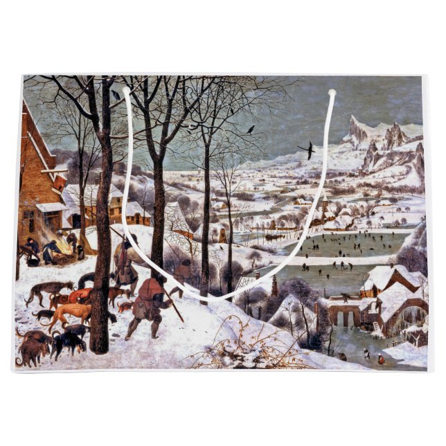 Grand Sac Cadeau Chasseurs dans la neige, Pieter Bruegel l'Ancien (Devant)