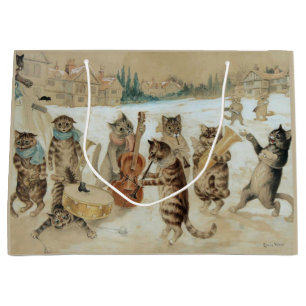 Grand Sac Cadeau Chats Carol Chant de Louis Wain