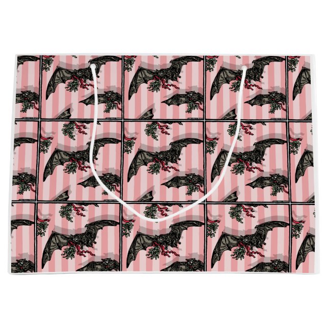 Grand Sac Cadeau Chauve-souris - Pop Goth Holiday (Devant)
