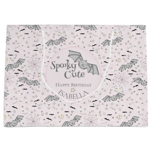 Grand Sac Cadeau Chauves-souris roses Éffrayant Bébé mignonne fille